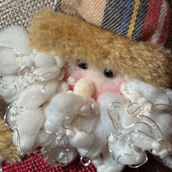 Christmas Stocking With Santa & Plaid Cuff Design 17" NWOT - Picture 5 of 5